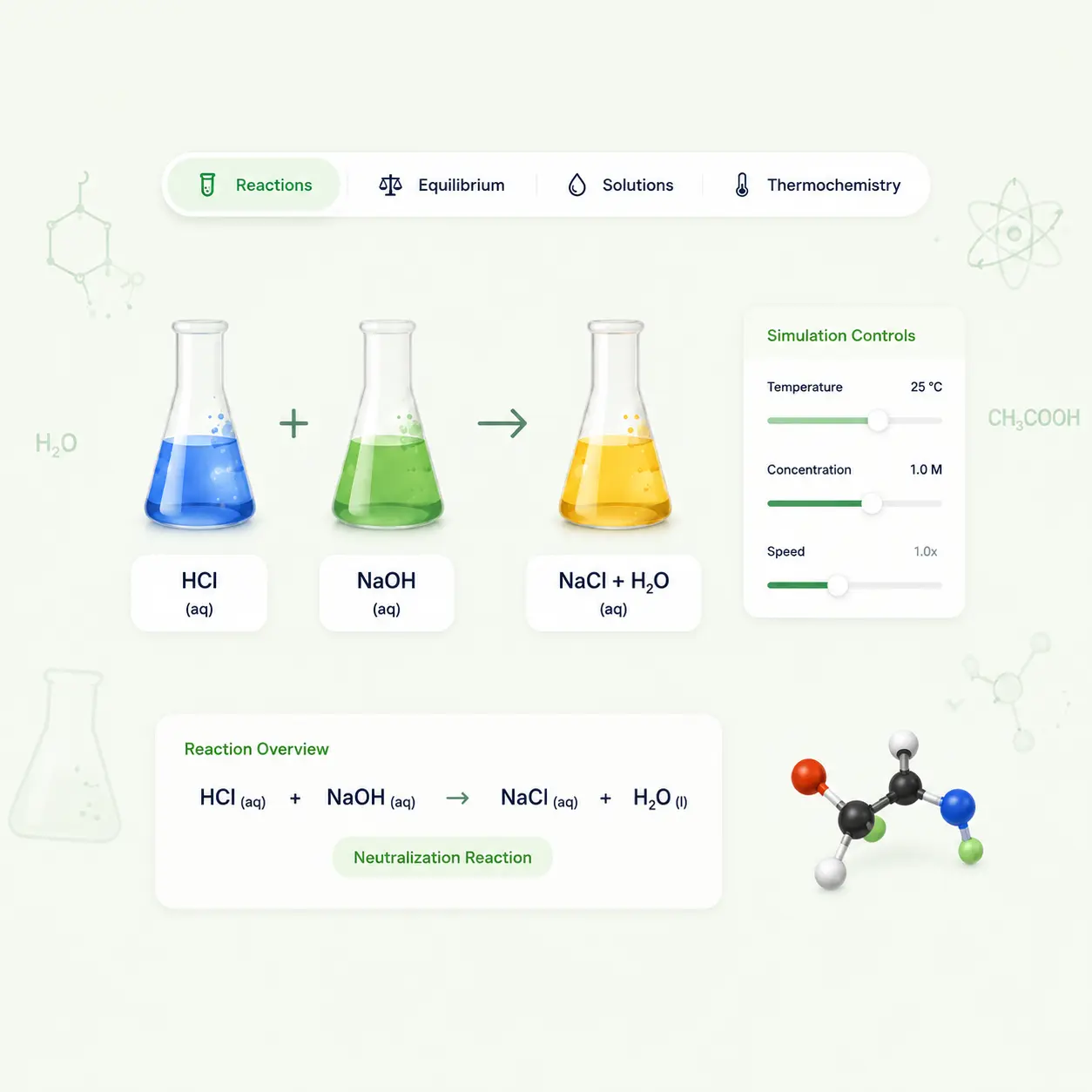 Chemistry simulator preview