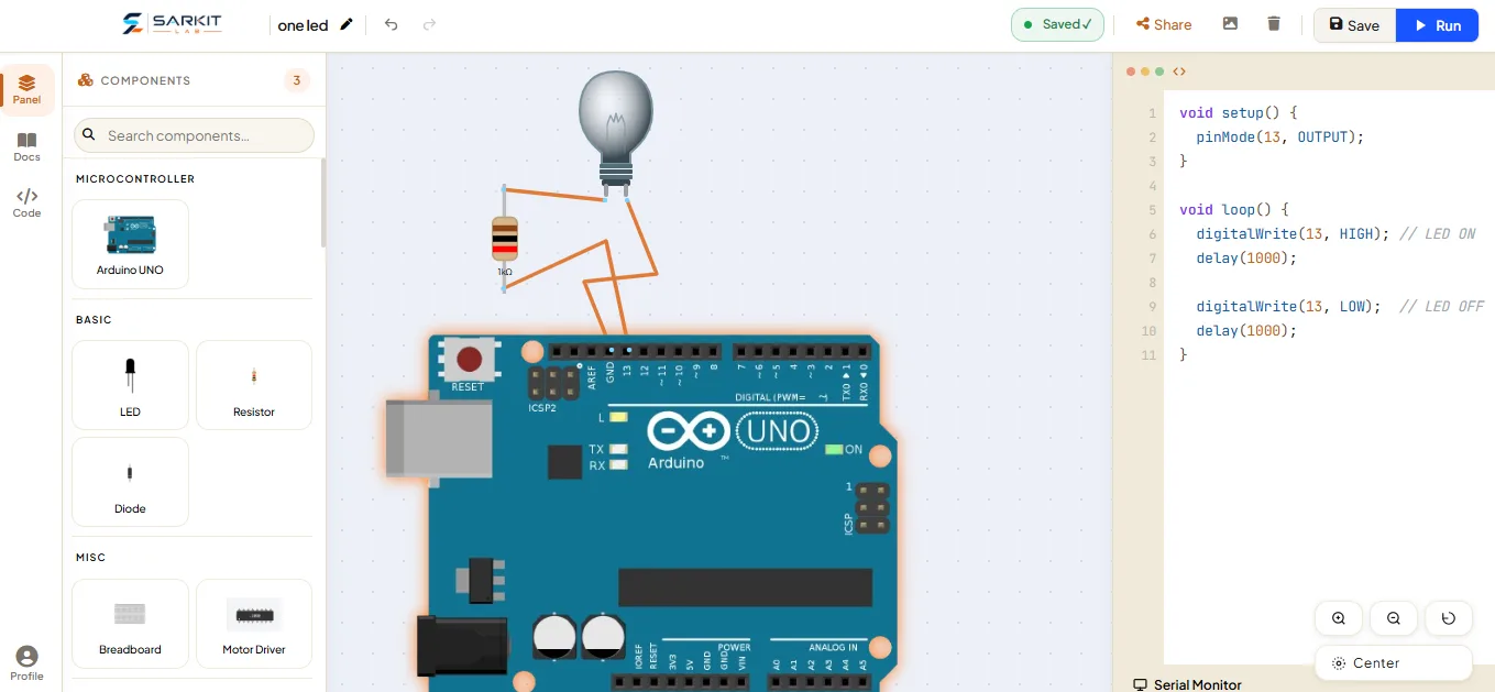 Arduino Uno board preview